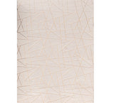 5' X 7' Beige and Gold Faux Fur Abstract Geometric Washable Non Skid Area Rug