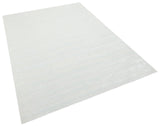 10' White Abstract Washable Runner Rug