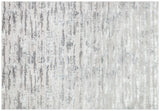 3' X 5' Silver Gray And Off White Abstract Washable Area Rug