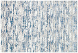 4' X 6' Navy Blue Gray And Off White Abstract Washable Area Rug