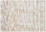 10' Beige Ivory And Off White Abstract Washable Runner Rug