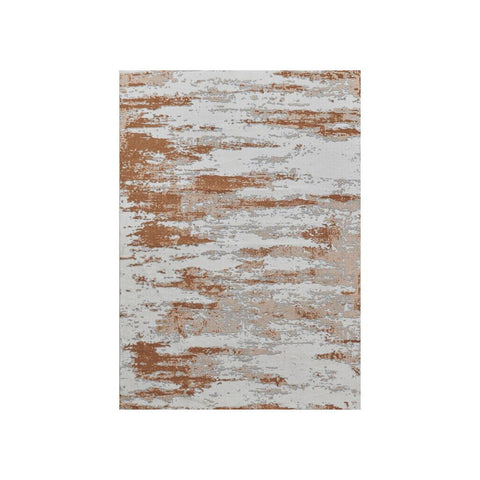 8' X 11' Gray and Brown Abstract Printed Washable Non Skid Area Rug