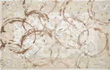 5' X 8' Beige and Gold Abstract Area Rug