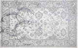 3' X 5' Gray and Silver Abstract Area Rug