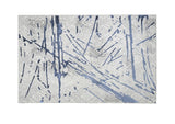 4' X 6' Ivory and Blue Abstract Area Rug