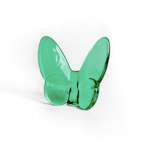 3" Green Crystal Butterfly Figurine Tabletop Sculpture