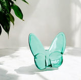 3" Mint Green Crystal Butterfly Figurine Tabletop Sculpture