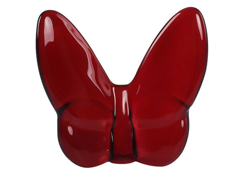 3" Burgundy Crystal Butterfly Figurine Tabletop Sculpture