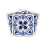 12" X 12" Blue And White Mosaic Peel And Stick Removable Tiles