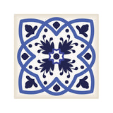 12" X 12" Blue And White Mosaic Peel And Stick Removable Tiles