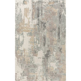 2' X 3' Gray and Beige Abstract Area Rug