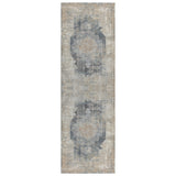 6' Beige Medallion Runner Rug