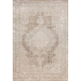 2' X 3' Beige and Ivory Medallion Area Rug