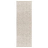 8' Beige And Brown Wool Abstract Hand Tufted Runner Rug