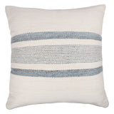 20" Blue and White Striped Throw Pillow