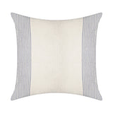 22" Blue Striped Cotton Throw Pillow
