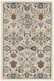 3' X 5' Beige And Blue Floral Area Rug
