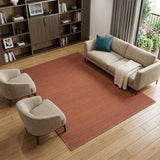 8' X 10' Brick Red Washable Area Rug