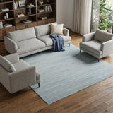 8' X 10' Aqua Washable Area Rug