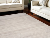 8' X 10' Ivory and Light Brown Washable Area Rug