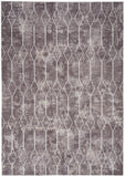 4' X 6' Gray and Ivory Geometric Power Loom Area Rug