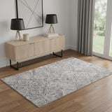 4' X 6' Ivory Black and Gray Wool Geometric Area Rug