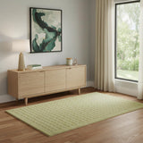 4' X 5' Green Wool Area Rug