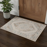 2' X 4' Blue Floral Area Rug