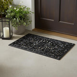 24" X 36" Black Rubber Scrollwork Outdoor Door Mat