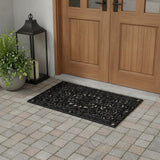 30" X 48" Black Rubber Scrollwork Outdoor Door Mat