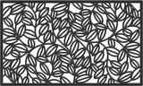 24" X 36" Black Rubber Botanical Leaves Outdoor Door Mat
