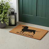 24" X 36" Natural and Black Coir Dachshund Welcome Outdoor Door Mat