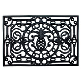 18" X 30" Black Rubber Pineapple Outdoor Door Mat