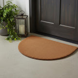 24" X 36" Natural Coir Solid Color Outdoor Semi Circle Door Mat