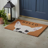 24" X 36" Natural Black and White Coir Chihuahua Hello Outdoor Door Mat