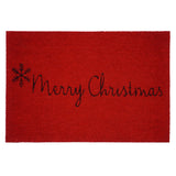 24" X 36" Red and Black Coir Merry Christmas Outdoor Christmas Door Mat