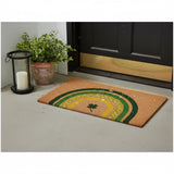 17" X 29" Natural and Green Coir Shamrock Outdoor St. Patrick's Day Door Mat