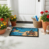 18" X 30" Blue And Black Anchor Welcome Outdoor Coir Door Mat