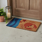 18" X 30" Blue and Red Coir Crab Outdoor Door Mat