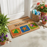 18" X 30" Brown Star Welcome Outdoor Coir Door Mat