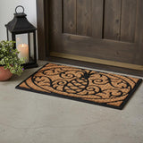 18" X 30" Brown and Black Rubber Pineapple Outdoor Door Mat