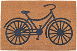 24" X 36" Brown and Black Coir Bicycle Outdoor Door Mat