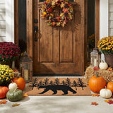 18" X 30" Brown And Black Bear Outdoor Coir Door Mat