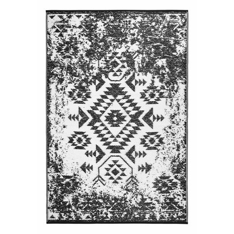 5' X 8' Black Indoor Outdoor Area Rug