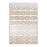 5' X 8' Taupe Geometric Indoor Outdoor Area Rug