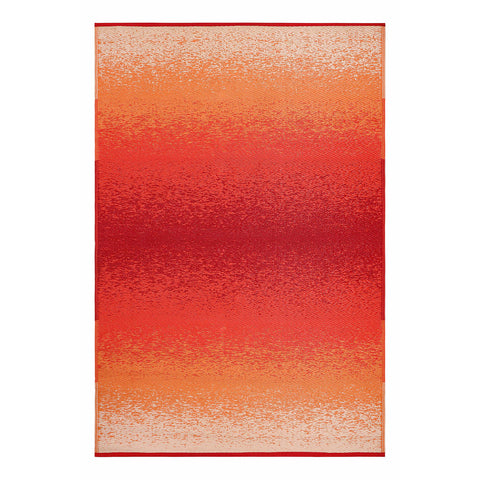 5' X 8' Orange Indoor Outdoor Area Rug