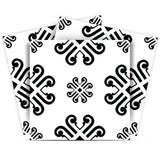 12" X 12" Black and White Daisy Peel and Stick Removable Tiles