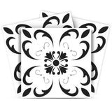 12" X 12" Black and White Delia Peel and Stick Removable Tiles