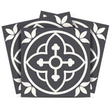 12" X 12" Tulipa Gray and White Peel and Stick Removable Tiles