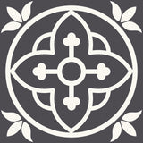 12" X 12" Tulipa Gray and White Peel and Stick Removable Tiles